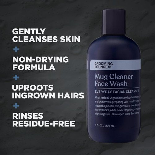 Grooming Lounge Facial Cleanser - Natural Everyday Face Wash for Men | Hydrating & Deep Clean, 8 oz