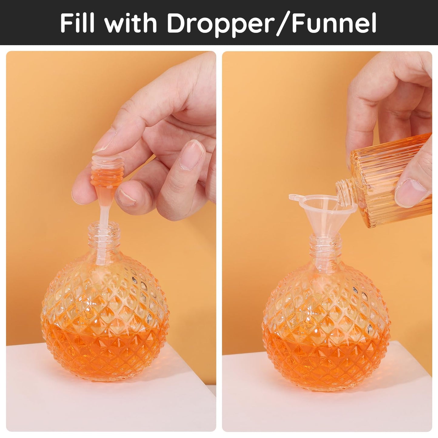 Segbeauty 10ml Perfume Refill Kit Transfer Pump, 0.34oz Large Plastic Perfume Travel Refill Tools, Dispenser Pump Funnel for Refill, 8pcs Dropper Extractor Set for Refillable Cologne Perfume Atomizer