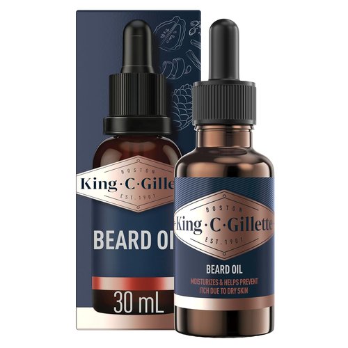 King C. Gillette Beard Oil - Moisturizing Blend of Argan, Jojoba, Avocado & Almond Oils - 1.7 oz