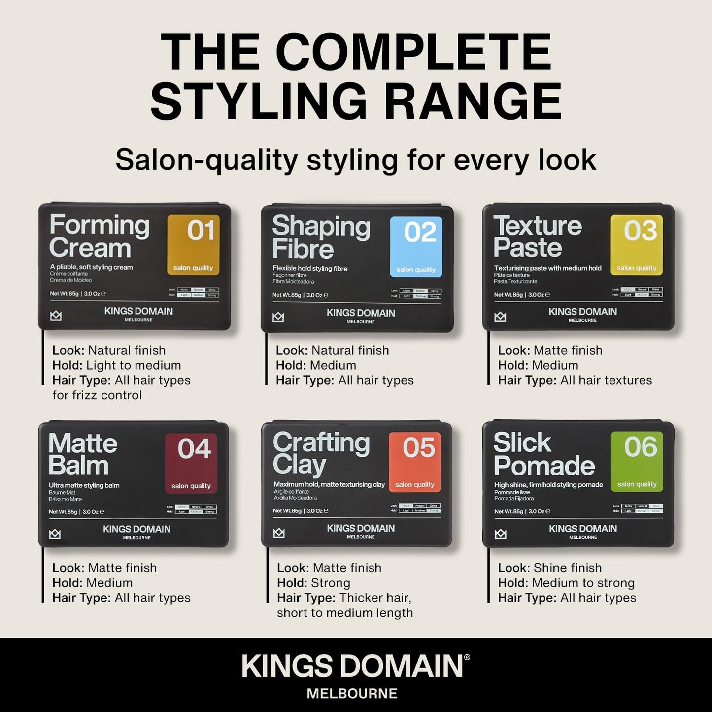 Texture Paste - Matte Styling Cream for Men | Medium Hold & Natural Movement | 3oz Professional Grade
