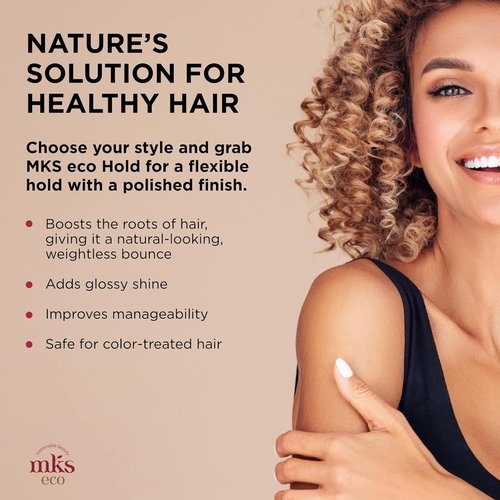 MKS Eco Hold Styling Gel - Medium, Flexible Hold with Moroccan Argan Oil | 8 oz - Vegan & Cruelty-Free
