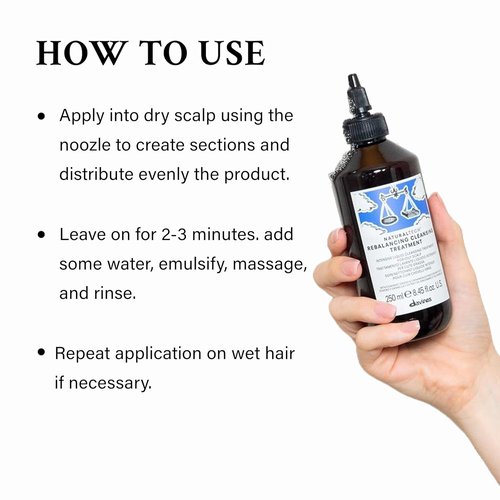 Davines Naturaltech Rebalancing Cleansing Treatment - Oil Control & Normalizing for Oily Scalp | 8.45 Fl Oz