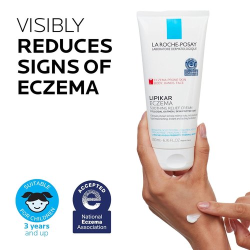 La Roche-Posay Lipikar Eczema Cream - Soothing Relief Lotion for Sensitive Skin | Moisturizer with Colloidal Oatmeal