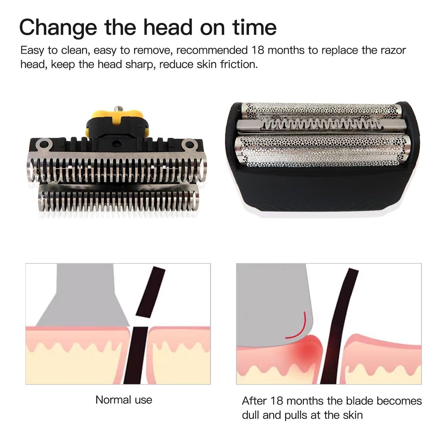 Colorpp 2024 Upgraded 30B 310 330 Shaver foil &Cutter Head Shearing Blade for Braun 7515, 7516, 7520, 7526, 7540, 7546, 7564, 7570, 7630, 7640, 7650, 7664, 7680, 7690, 7763