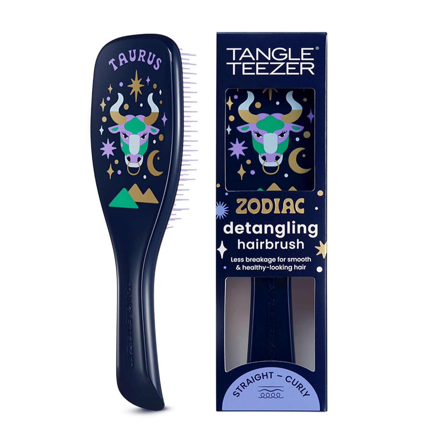 Tangle Teezer Zodiac Ultimate Detangler Hairbrush - Eliminates Knots & Reduces Breakage | Taurus Edition for All Hair Types