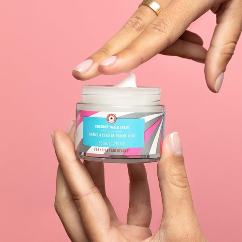First Aid Beauty Coconut Water Cream - Hydrating Moisturizer for All Skin Types | 1.7 oz