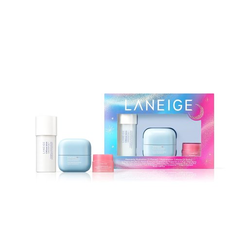 LANEIGE Heavenly Hydration Set - Cream Skin, Water Bank Cream & Lip Sleeping Mask | Travel & Full Size