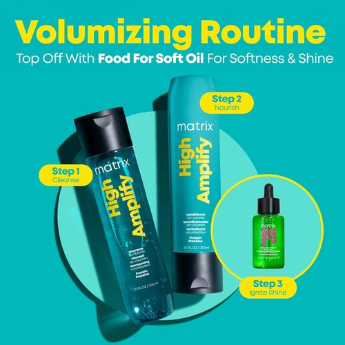 Matrix High Amplify Volumizing Shampoo & Conditioner Set - Lightweight Conditioning for Fine Hair | 10.1 FL Oz