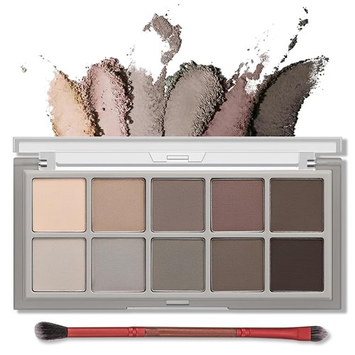 Erinde Matte Eyeshadow Palette - 10 Stunning Colors | Ultra-Blendable, Long-Lasting Shades for Mature Skin