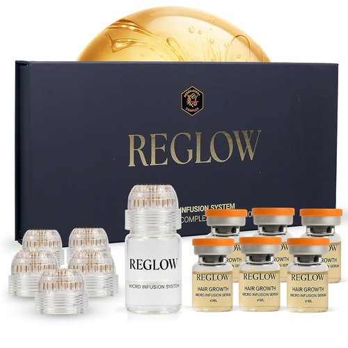 ReGlow Micro-Infusion Hair Density System - Precision Applicators & Bio-Active Serum for Fuller Hair | 6 Applications
