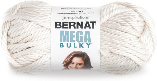 Bernat Mega Bulky Yarn - Jumbo 100% Acrylic for Crochet, Knitting & Crafting - 7 oz Aran