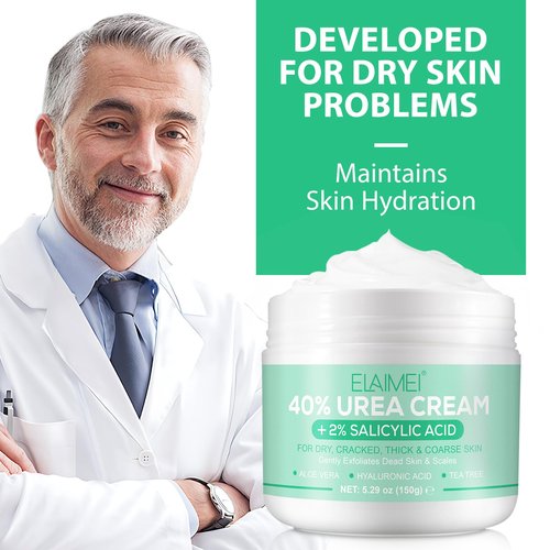 Jiugonggang 40% Urea Cream with 2% Salicylic Acid for Dry Cracked, Feet/Heel Cream Moisturizer for Dry Cracked Heel, Knees, Elbows, Hands, Callus Remover, Callus Remover,Feet Repair Cream, 5.3 Oz
