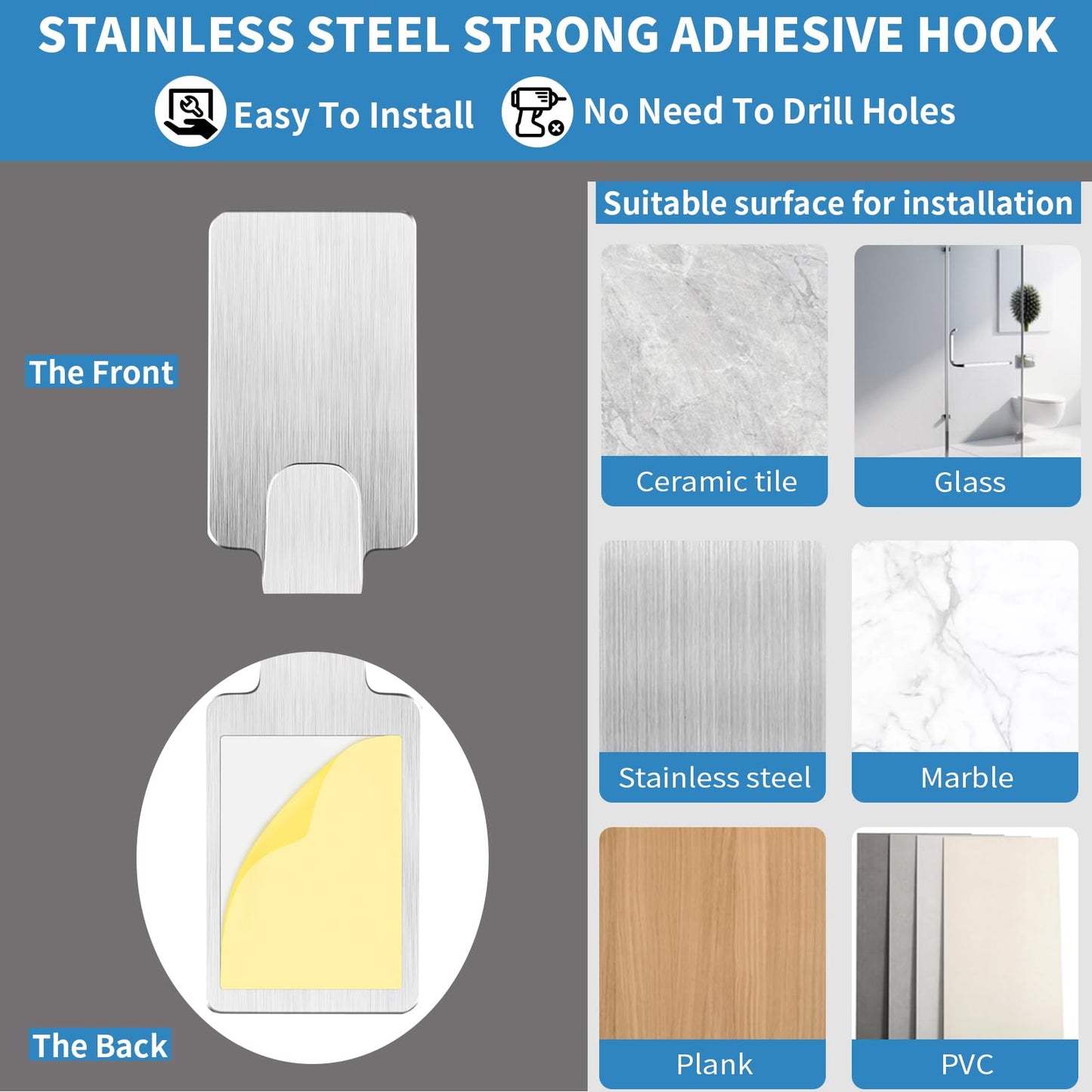 EUAIAJ Shower Mirror Fogless for Shaving, Large(10.6x8in) and with 2 Razor Hooks & 2 Mirror Hooks, Easy Install & Unbreakable & Super Thick, Fog Free (No Fog) Shower Mirror for Shaving