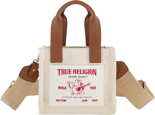 True Religion Tote Bag - Women's Mini Travel Shoulder Bag with Adjustable Strap | Versatile & Stylish