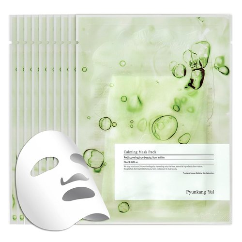 Pyunkang Yul Ceramide Calming Face Mask Pack | 10 PCS of Hydrating Skin Care with Panthenol & Cica