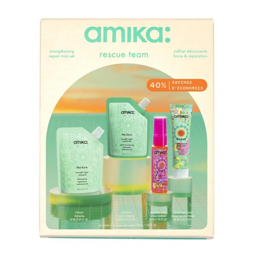 Amika Rescue Team Hair Routine Trial Set - Nourishing Essentials for Healthy Hair