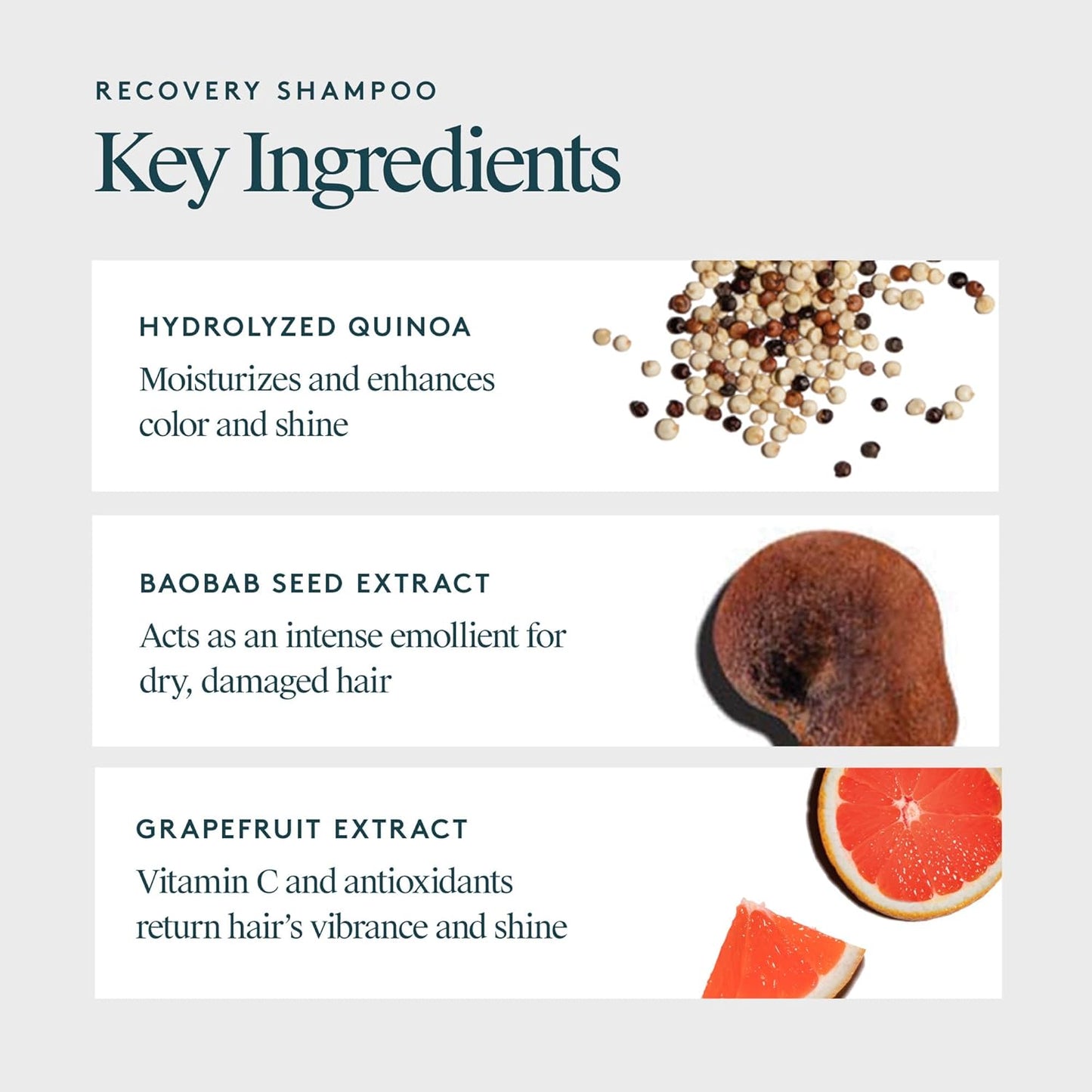 VIRTUE Recovery Shampoo - Sulfate-Free Formula with Keratin & Baobab Oil for Damaged Hair