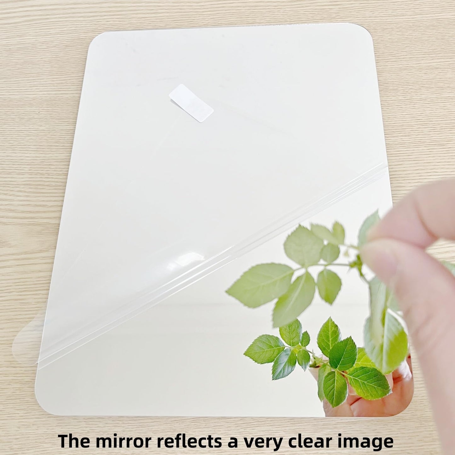 EUAIAJ Shower Mirror Fogless Shaving Large(10.3x7.9in) - Includes 2 Razor Holders & 2 Mirror Holders, Unbreakable & Easy Install & NO-Drilling, Fog Free (No Fog) Shower Mirror for Shaving