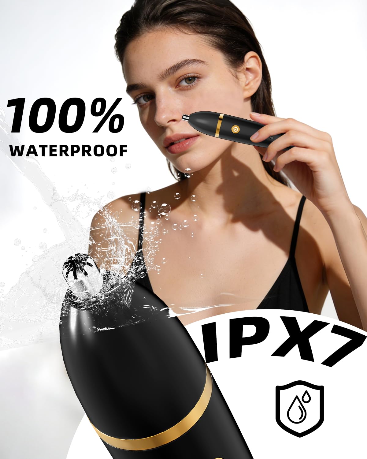 Ufree Bikini Trimmer - Rechargeable Electric Razor for Women | IPX7 Waterproof, Black