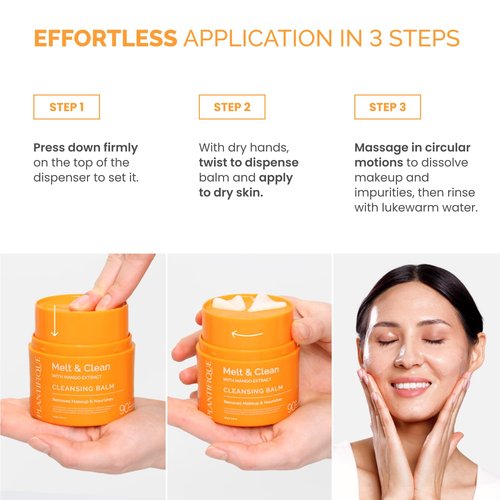 Plantifique Korean Cleansing Balm - Hydrating Makeup Remover with Hyaluronic Acid & Ceramides - 1.41 oz / 40g