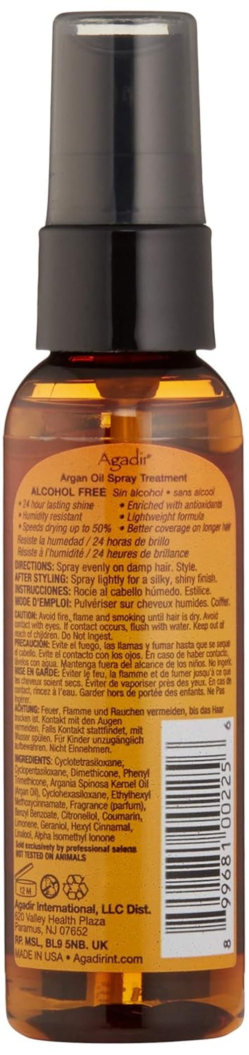 AGADIR Argan Oil Spray Treatment - Nourishing Hair Care, 2 Fl Oz