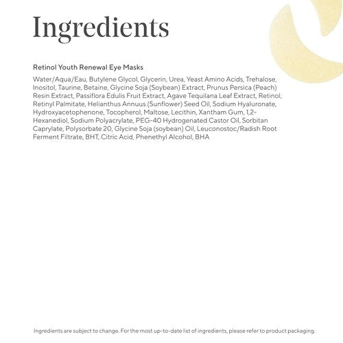 Murad Retinol Youth Renewal Eye Masks - No-Slip Bio-Cellulose Under Eye Patches for Lines & Puffiness