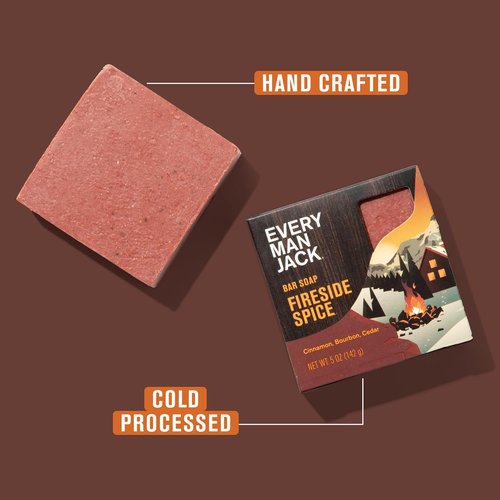 Every Man Jack Bar Soap Gift Set | Invigorating Winter Scents - Deeply Cleans & Hydrates - 5 oz (Pack of 4)