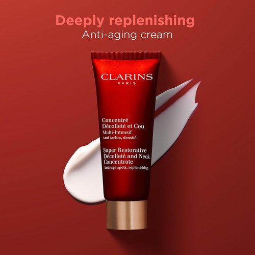 Clarins Super Restorative Décolleté & Neck Concentrate - Anti-Aging Cream for Mature Skin | Deeply Replenishing Formula