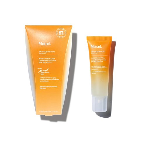 Murad Multi-Vitamin Clear Coat Sunscreen SPF 50 - Lightweight, Broad-Spectrum Protection with Vitamins C & F, Nourishing Formula - 1.7 Fl Oz