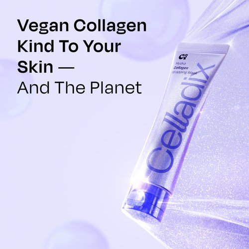 Celladix Hydro Collagen Wrapping Mask - Overnight Hydrating & Firming Peel-Off | Vegan Collagen, Niacinamide, 2.53 Fl Oz
