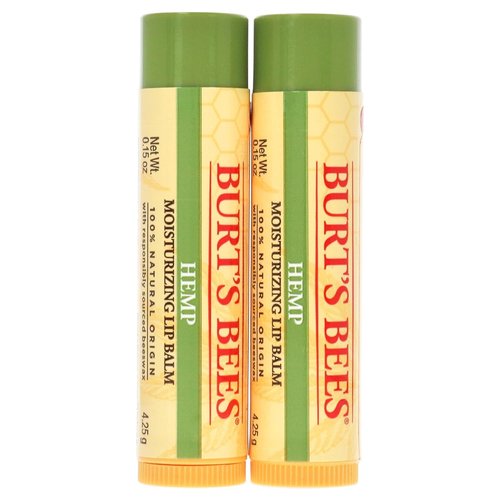 Burt's Bees Hemp Lip Balm - Moisturizing Formula for Soft Lips | Unisex 2 oz