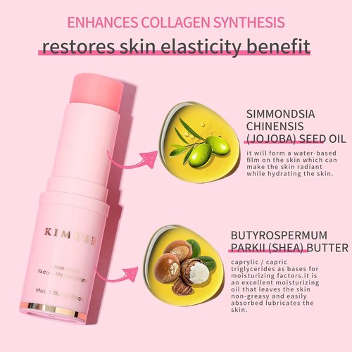 KIMUSE Hydrating Multi Balm Stick - All-in-One Lip Balm, Eye Cream & Neck Cream for Moisturizing Skin