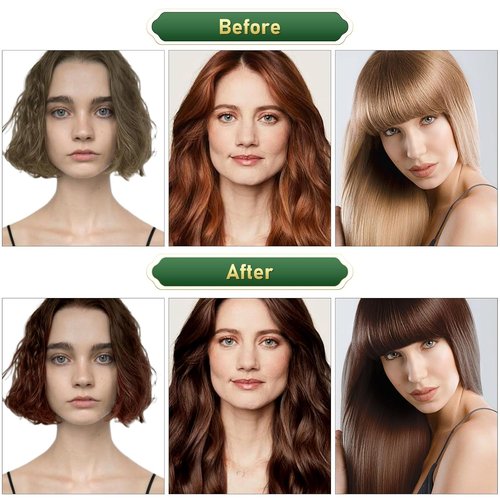 OUKEYA Dark Brown Hair Dye Shampoo 4 In 1, Hair Color Shampoo for Gray Hair Coverage for Women & Men, Instant Natural Herbal Ingredients Color Professional Salon-Level Treatments