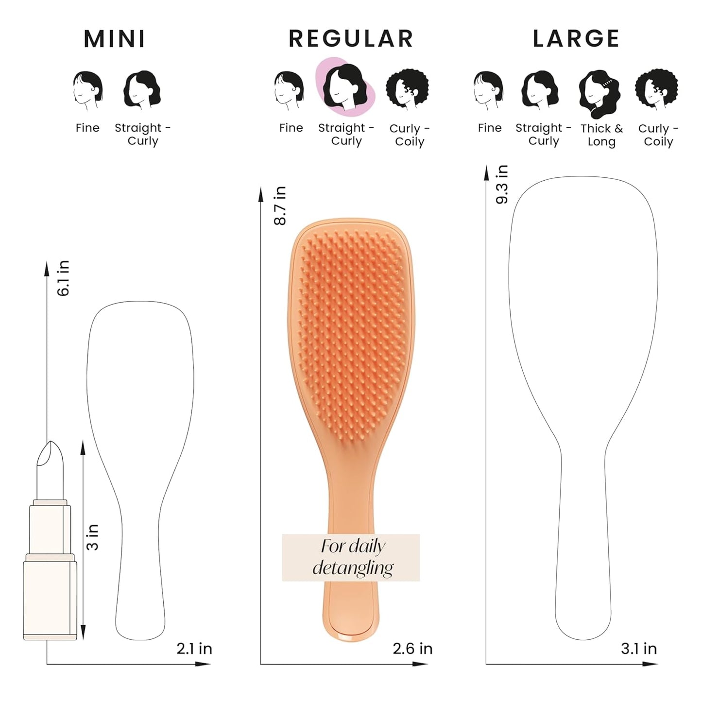 Tangle Teezer Ultimate Detangler Brush - Plant-Based Design for All Hair Types | Reduces Breakage, Orange