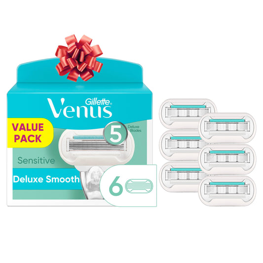 Gillette Venus Extra Smooth Sensitive Womens Razor Blade Refills, 6 Count, Designed for Women with Sensitive Skin