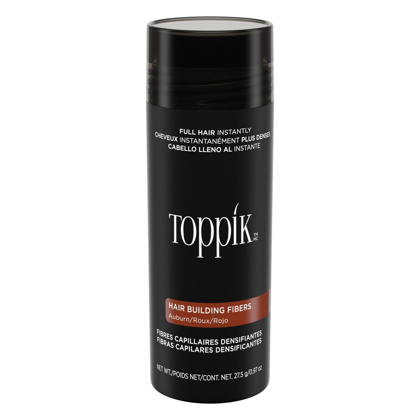Toppik Hair Building Fibers, Auburn, 27.5g Fill In Fine or Thinning Hair, Instantly Thicker, Fuller Looking, 9 Shades for Men & Women, Keratin Protein Formula