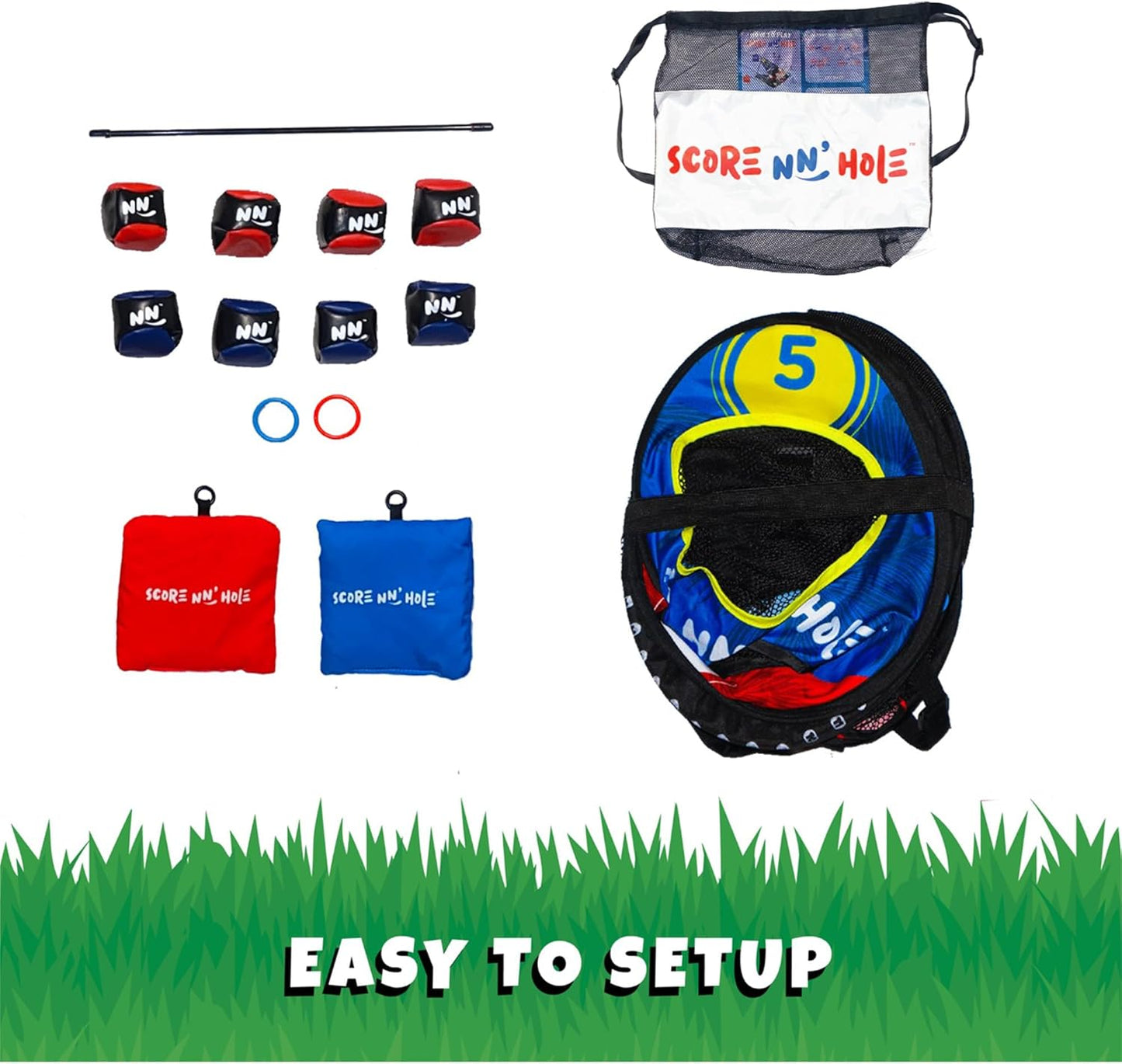 TOSS & ROLL Portable Cornhole Game - Versatile for Water or Land | Fun for All Ages