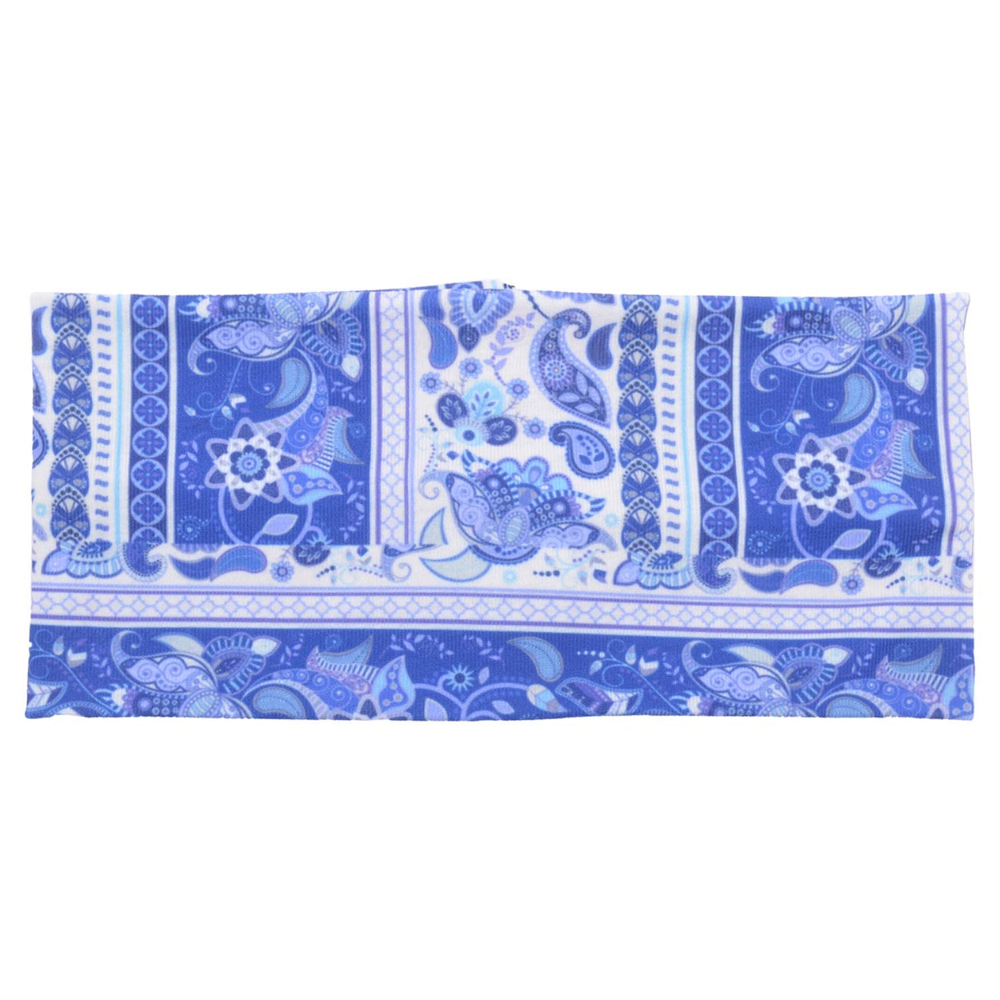 CowCow Womens Vintage Persian Tiles Style Blue Stretchy Lightweight Headscarfs