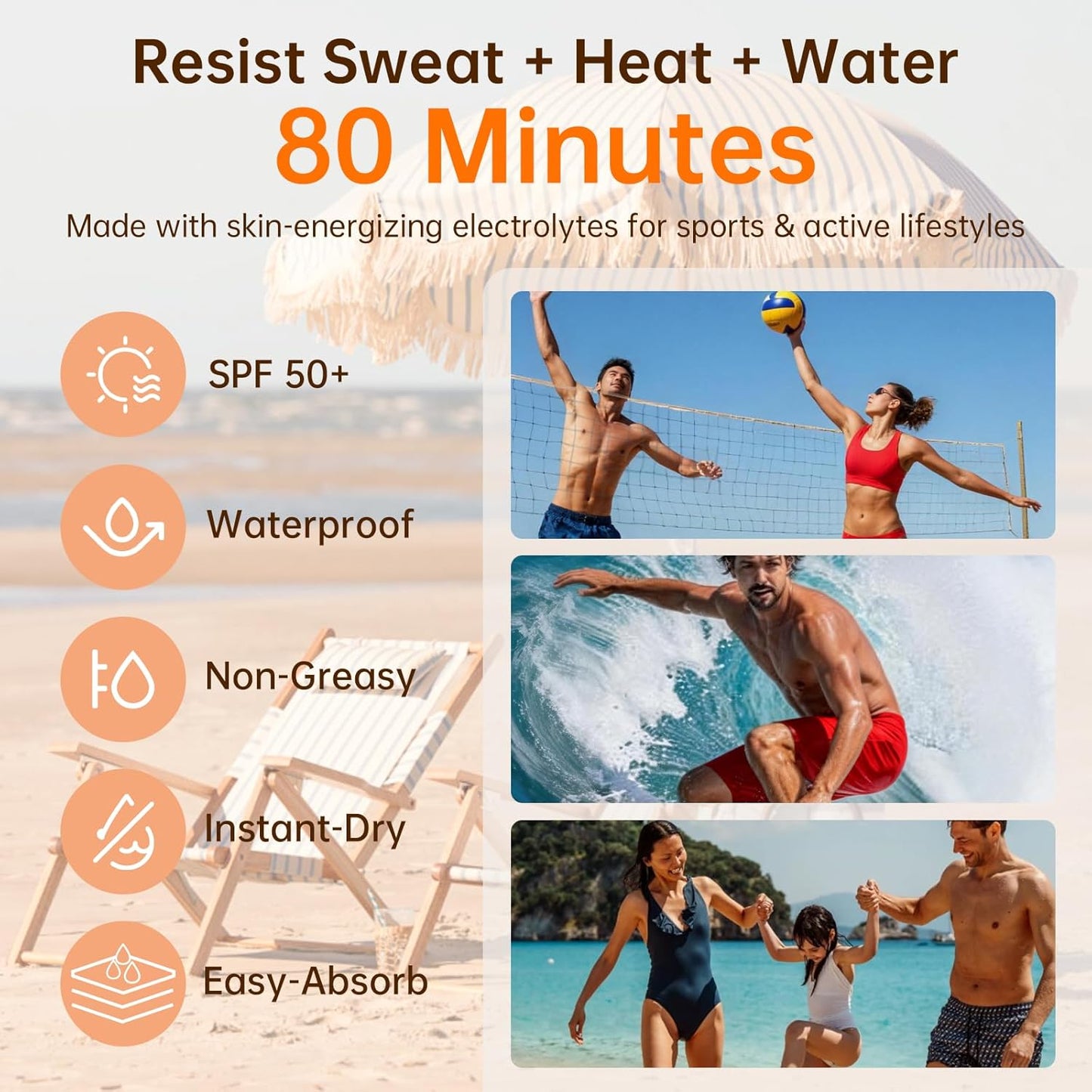 Skiennix Mineral Sunscreen Spray SPF 50+ - Reef Safe, Zinc Oxide, Water Resistant, 6.76 fl Oz (Pack of 2)