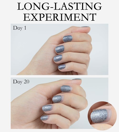 Beaolata Nail Polish Strips, 32PCS Salon Quality Wraps, Long Lasting Gel Nail Stickers for Women Easy Apply& Remove (White Frost on Cake)