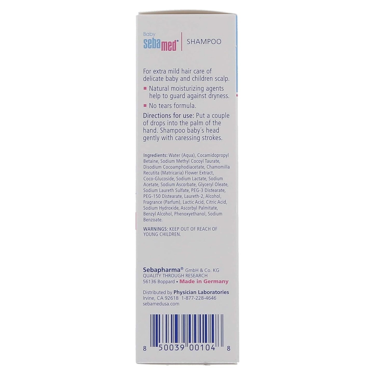 Sebamed Children's Baby Shampoo - Extra Mild Cleanser for Delicate Hair & Scalp | 250mL