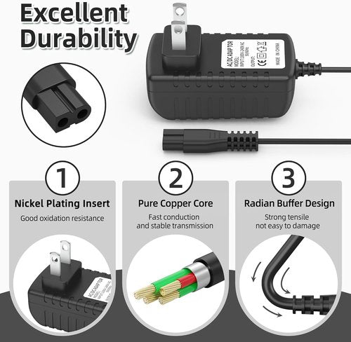 BabylissPro AC Adapter - Compatible Power Supply for FX Clipper Trimmers - 4.5V Charger