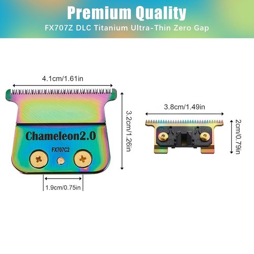 BaByliss PRO FX707Z DLC 2.0 Replacement Blades - Zero-Gapped Trimmer Blades for FX787 & FX726