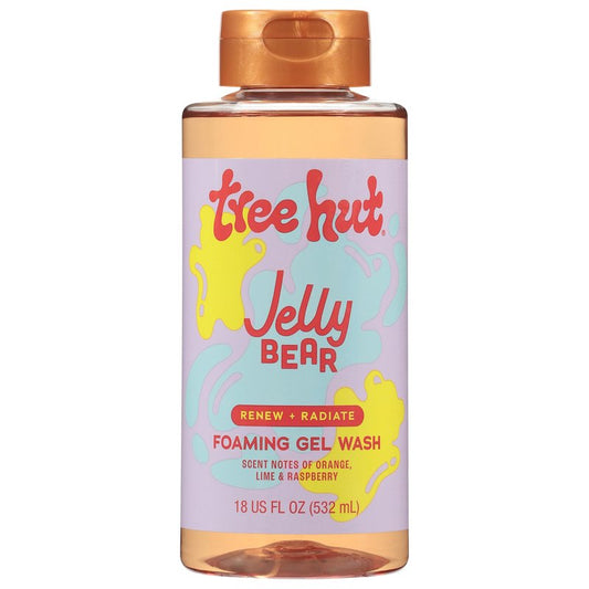 Tree Hut Jelly Bear Foaming Gel Body Wash, Hydrating & Moisturizing Shower Gel for Soft, Smooth, Glowing Skin, Sweet Candy Scent, 18 fl oz