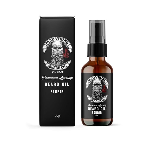 Mad Viking Fenrir Beard Oil - Naturally Hydrate, Soften & Grow Your Beard | 2oz Bold Neroli, Rum & Tobacco Scent
