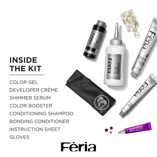L'Oreal Paris Feria Hair Color - Multi-Faceted Shimmering Permanent Dye | V28 Midnight Violet