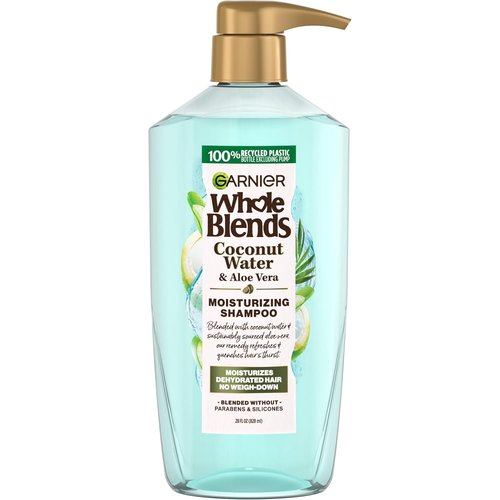 Garnier Whole Blends Coconut Water & Aloe Vera Shampoo - Refreshing Formula for Normal Hair | 28 Fl Oz