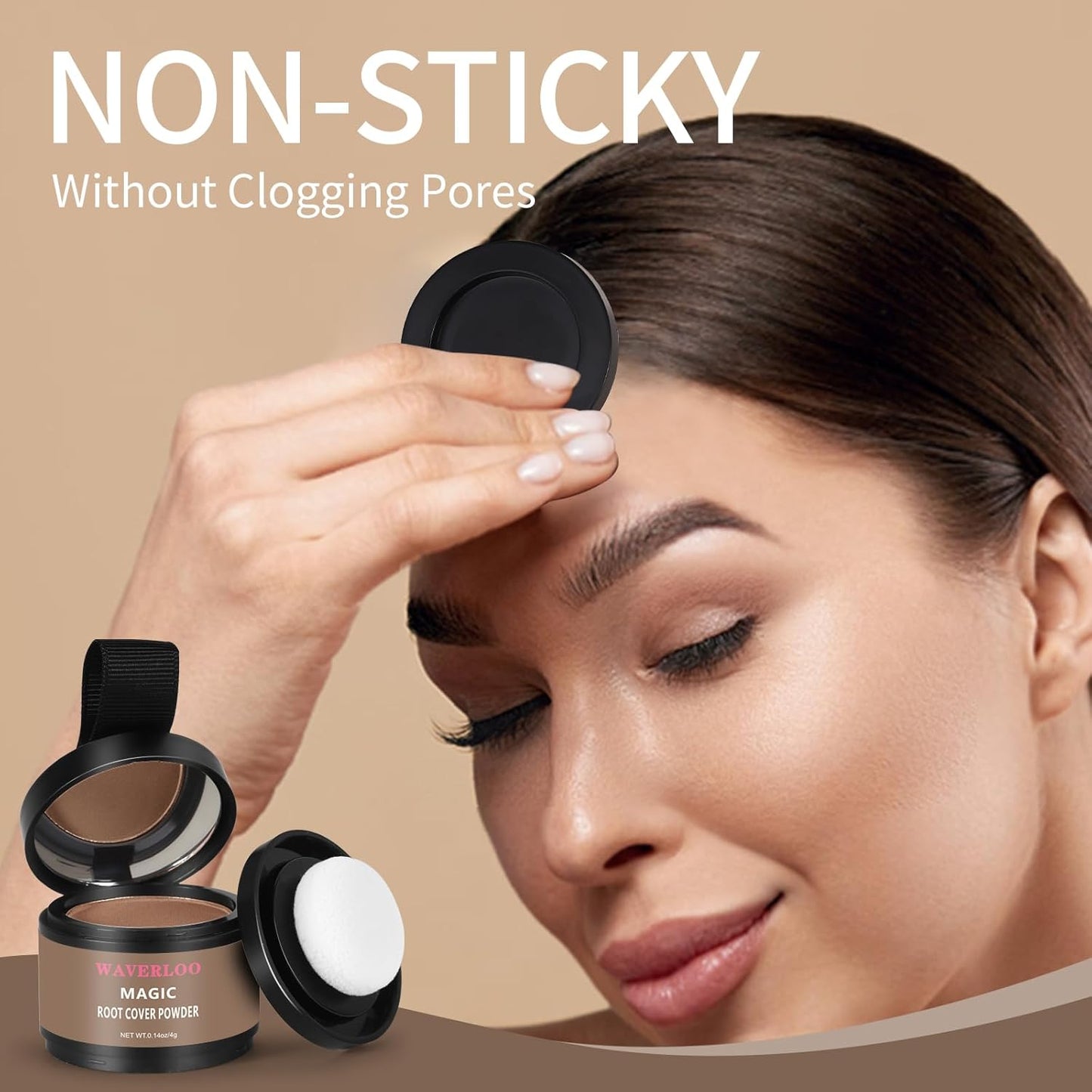 Waverloo Magic Root Cover Up Instantly Conceals High Forehead & Hair Loss - Sweat & Waterproof Root Touch Up Hair Powder for Women & Men (Medium Blonde)