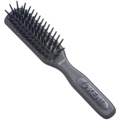 Kent AH10G Airhedz Pro Narrow Pin Hair Brush - Detangle Long, Thick & Curly Hair | Scalp Massager in Grey