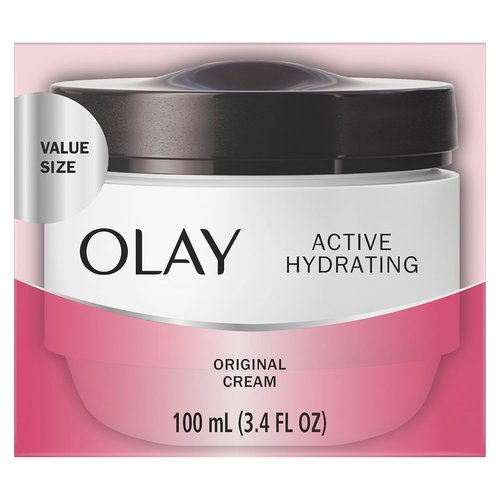 Olay Active Hydrating Cream - Moisturizing Face Cream for All Skin Types | 3.4 fl oz